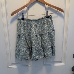 Hollister Blue Floral Mini Skirt